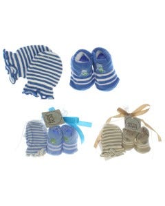 GUANTES + MEDIAS P/ BEBES 2PZAS 0-6M