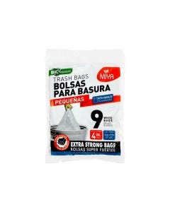BOLSA D/BASURA 4G C/AGARRE 9PZAS