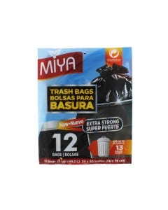 BOLSA D/BASURA 13GAL 12PZAS