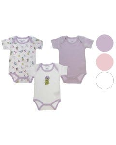 BODY P/ BEBES NINAS 3PZAS 0-12M