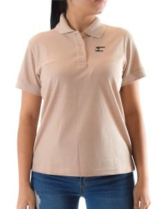 WOMENS POLO TSHIRT PIQUE KAKHI XS