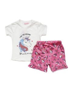 CONJ D/ PIJAMA SHORT P/ NINAS 2-8