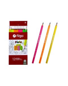 LAPIZ DE COLORES HB 12 PCS 17.5CM