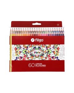 LAPICES DE COLORES 60PZAS 17.5CM