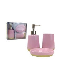 ACCESORIOS P/ BAÑO 3PZAS 16.3X7.5CM
