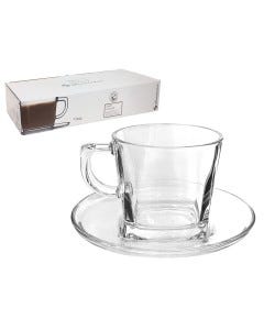 TAZA C/ PLATO (CARRE) 12 PCS 215CC