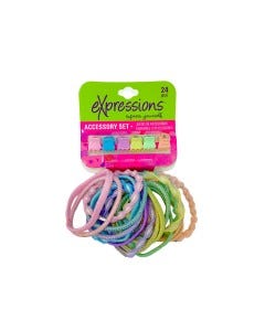 ACCESORIOS P/ CABELLO (LIGAS) 24PZAS