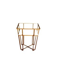 MESAS AUXILIARES 50.8X50.8X56.2CM DORADO-BLANCO