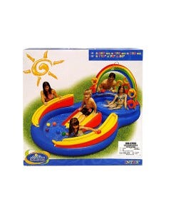 PISCINA DE JUEGOS INFLABLE 117"X76"X53"