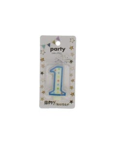 VELA P/CUMPLEAÑOS NO.1 6.5CM