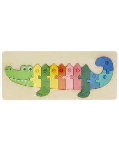 JUEGO DIDACTICO DE MADERA COCODRILO 30X1.5X13CM
