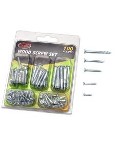 JGO D/TORNILLOS P/MADERA 100 PZS