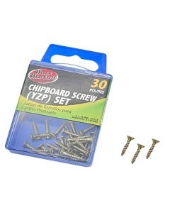 JGO D/TORNILLOS (YZP) P/TABLERO AGLOMERADO 30 PZS