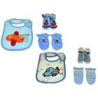 BABERO/GUANTES/MEDIAS P/BEBES SET 3PZAS 0-12M