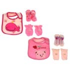 BABERO/GUANTES/MEDIAS P/BEBES SET 3PZAS 0-12M