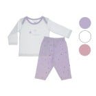 CONJ D/ PIJAMA PANTALON P/ BEBES NINAS M/L 0-12M