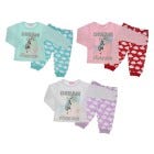 CONJ D/PIJAMA PANTALON P/BEBES NINAS 6-24M