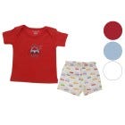 CONJ D/ SHORT P/ BEBES NINOS M/C 0-12M
