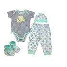 SET D/ ROPA P/ BEBES UNISEX 4 PIEZAS 0-12M