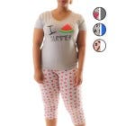 CONJ D/ PIJAMA CAPRI M/C P/ SRAS L-3XL