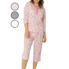 CONJ D/ PIJAMA CAPRI P/ SRAS M-3/4 S-XL