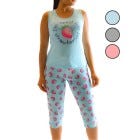 CONJ D/ PIJAMA CAPRI S/M P/ SRAS S-XL