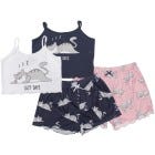 PIJAMA SHORT S/M P/ NINAS 2-8