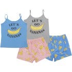 PIJAMA SHORT S/M P/ NINAS 2-8
