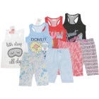 CONJ D/ PIJAMA CAPRI S/M P/ NINAS 2-8