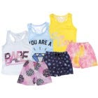 CONJ D/ PIJAMA SHORT S/M P/ NINAS 2-8