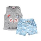 CONJ D/ PIJAMA SHORT P/ NINAS 7-14